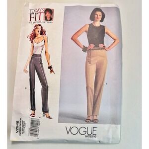 Vogue Misses Pants Sewing Pattern Sandra Betzina Todays Fit V2948 OSZ NEW UNCUT